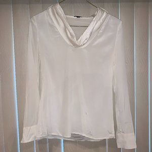 Ann Taylor Long Sleeve Blouse with Satin Details